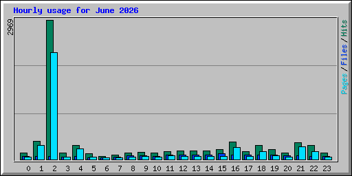 Hourly usage for June 2026